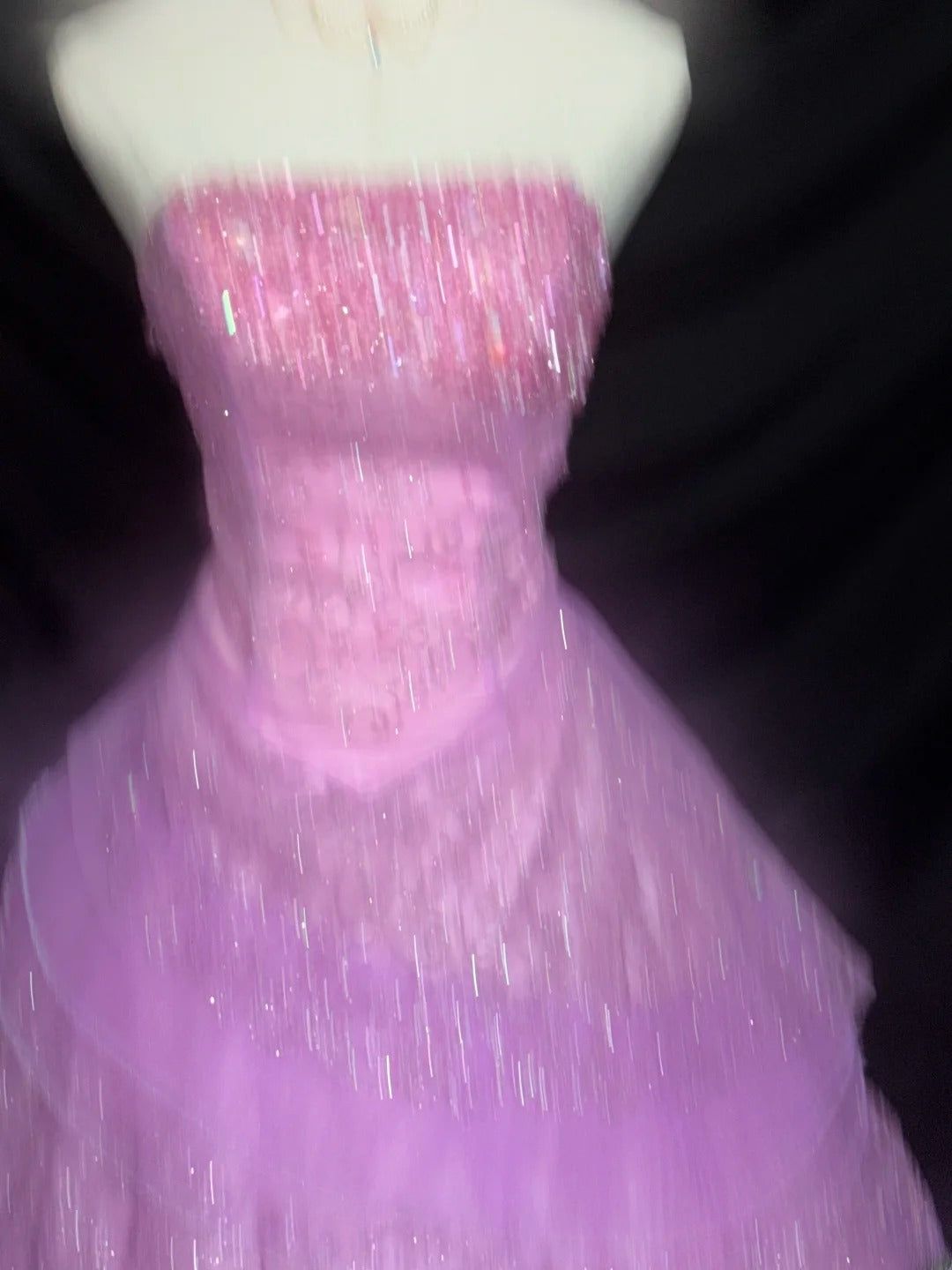 Robe de Bal Princesse Sans Bretelles Lilas Dentelle Sans Manches Avec Appliques Robe de Quinceanera Longue robe de 15 de cenicienta RB3473