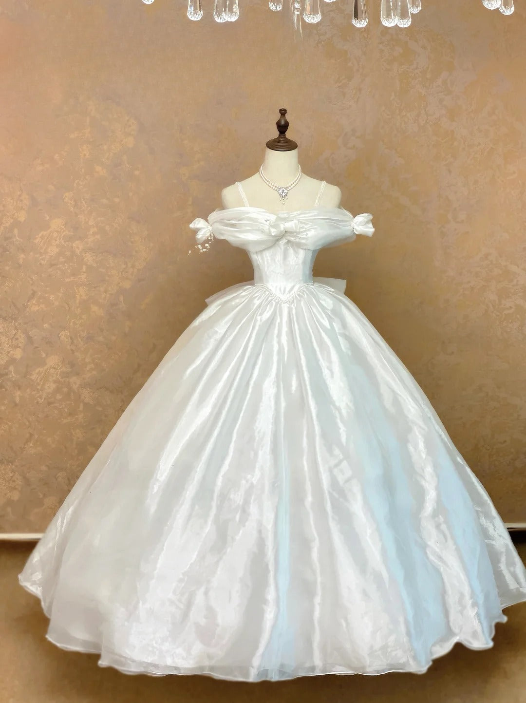 Minimalist Ball Gown Wedding Dress Straps Floor Length With Ruffles Long White Bridal Gown RB9059
