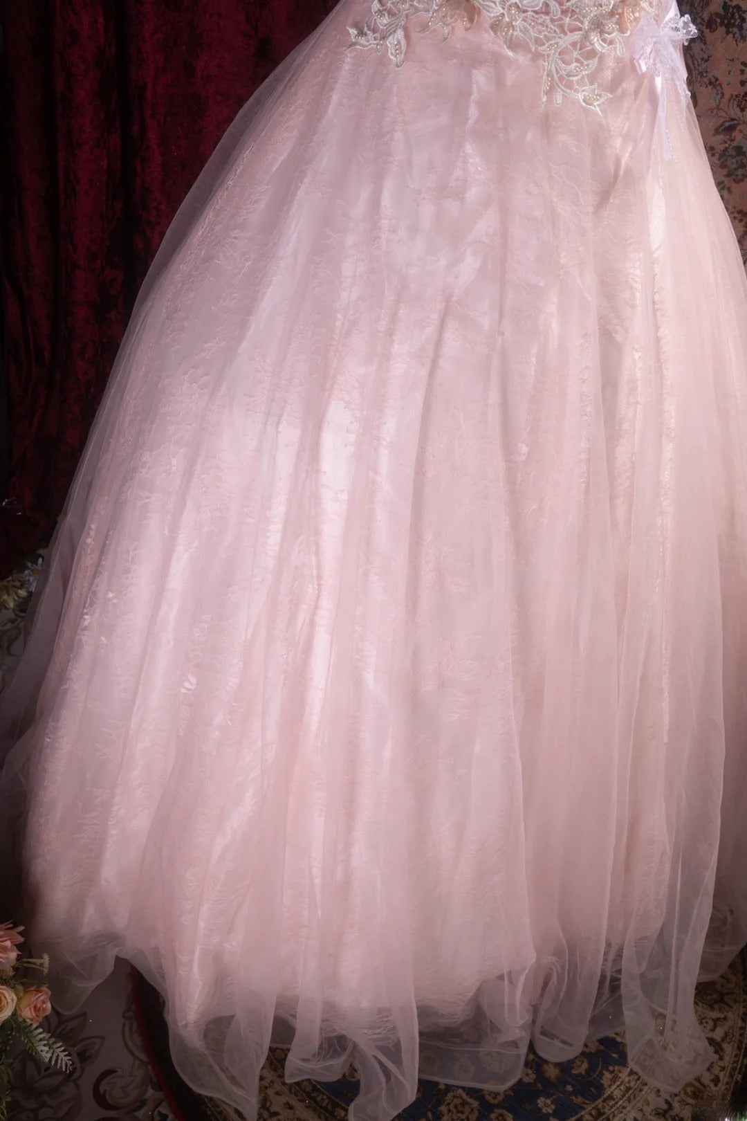 Pretty Ball Gown Off The Shoulder Pink With Appliqued Long Quince Dress Quinceanera Dresses Formal Birthday Outfits RB8102