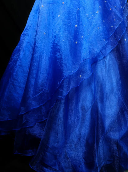 Vintage Prom Dresses Ball Gown Strapless Royal Blue With Beading Crystals Long Evening Dress Formal Outfits RB5895