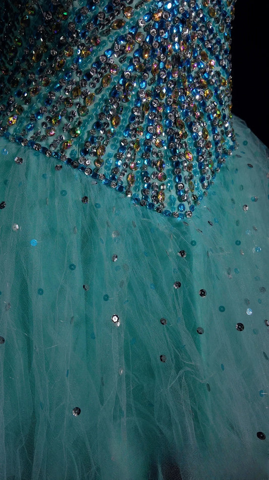 Sparkly Hoco Dress Ball Gown Sweetheart With Crystals Short Homecoming Party Dresses RB9891