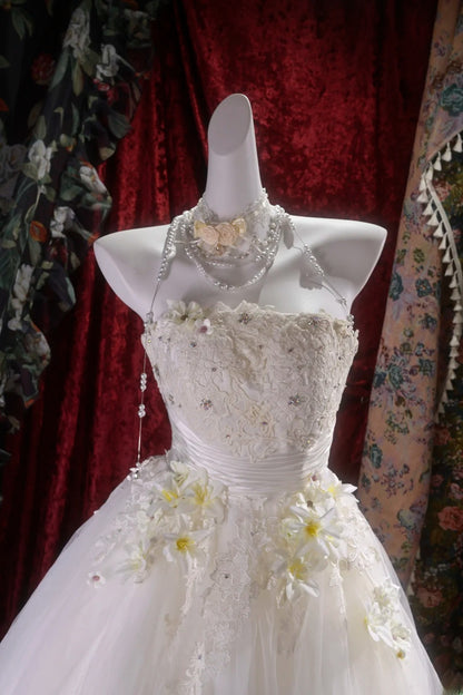 Unique Homecoming Dresses Outfit inspo Halter Ball Gown Strapless White Tulle 16th Birthday Cocktail Dress Ideas Outfits RB8109