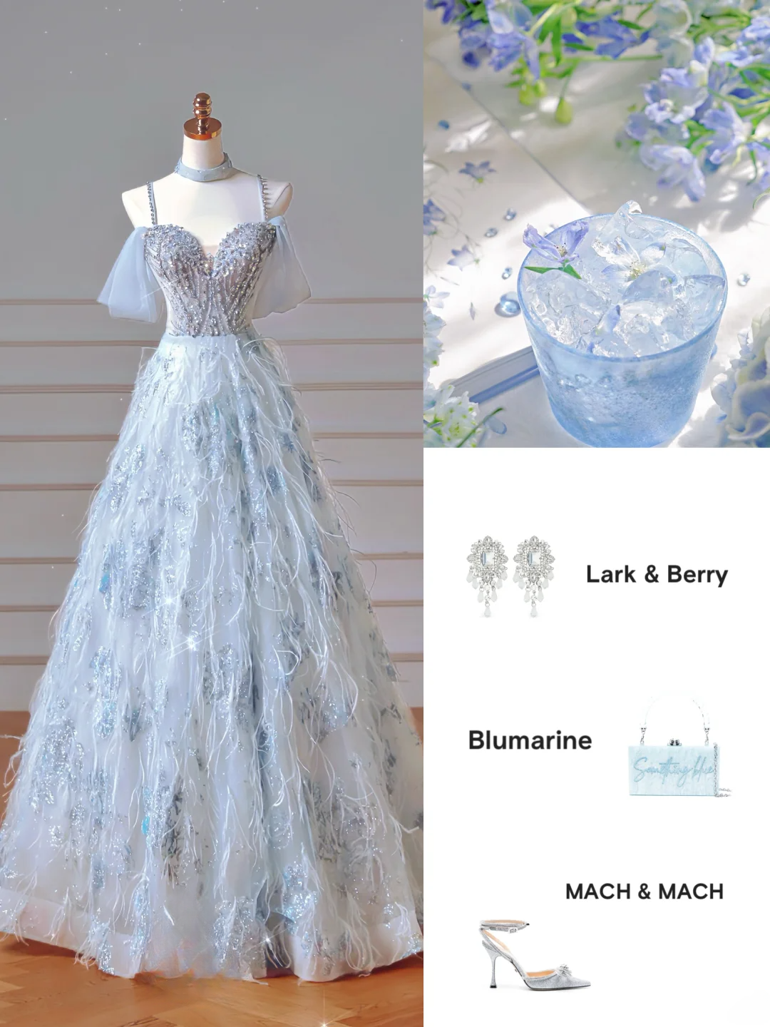 Robe de bal élégante à épaules dénudées en tulle bleu ciel clair, longue, formelle, idéale pour un bal de promo, une soirée ou un dîner (AQ092)