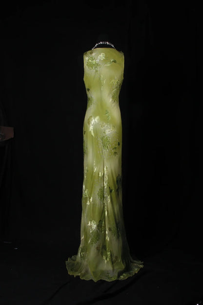 Cocktailkleid für Damen, Etuikleid mit V-Ausschnitt, floraler Spitze, grün, schmal geschnitten, lang, für Abschlussfeier, Ballkleid AS092