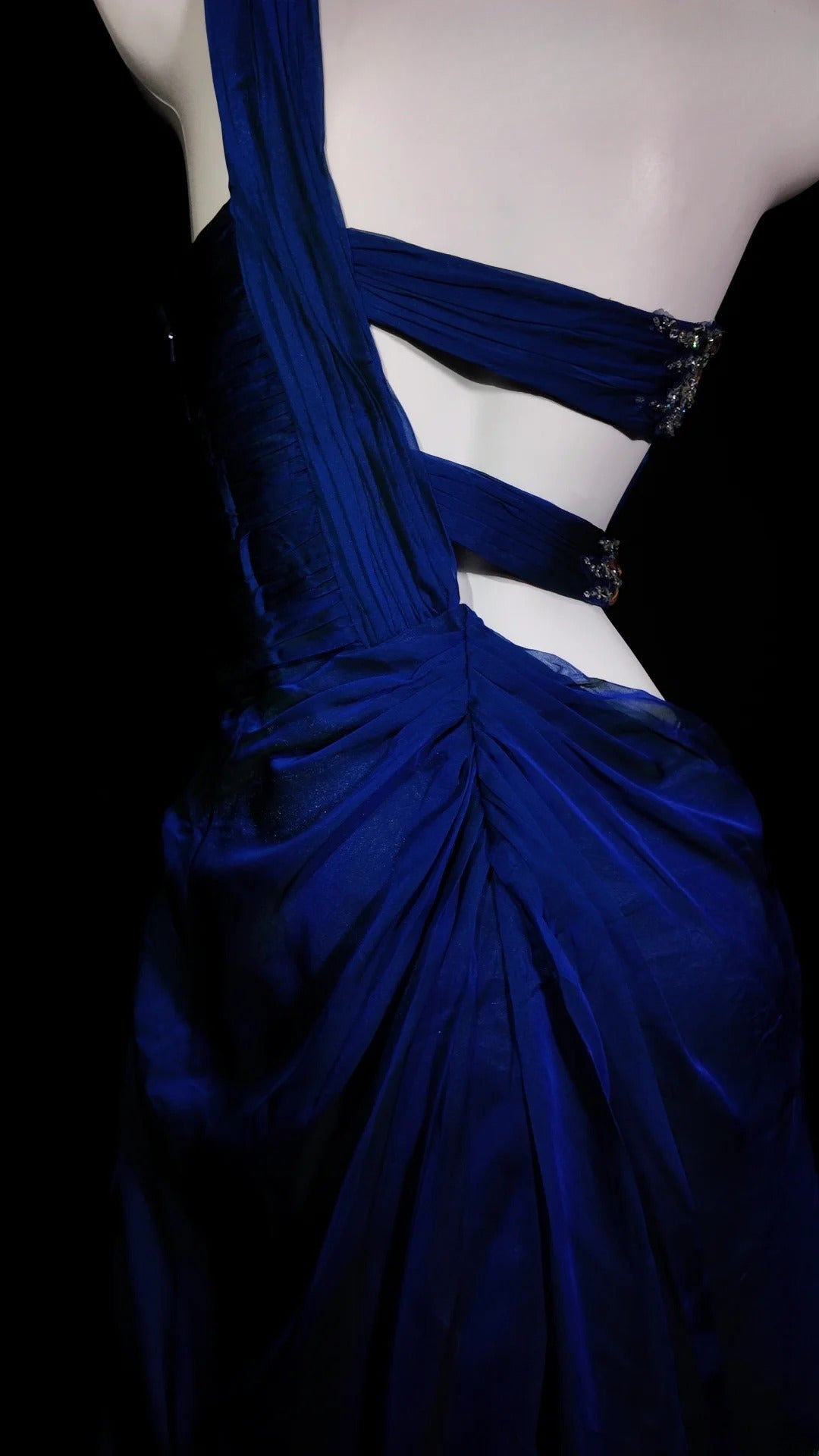 Royal Blue Prom Dress Inspo Mermaid One Shoulder Satin With Slit Modest Long Formal Party Gown RB9894