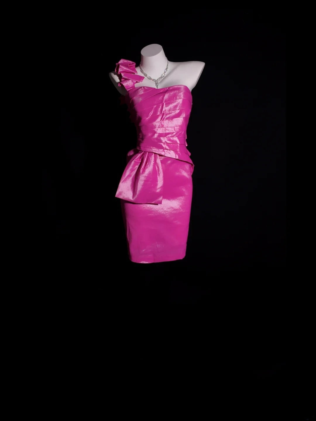 Sexy Hoco Dress Sheath One Shoulder Pink With Ruched Short Homecoming Party Dresses RB9895