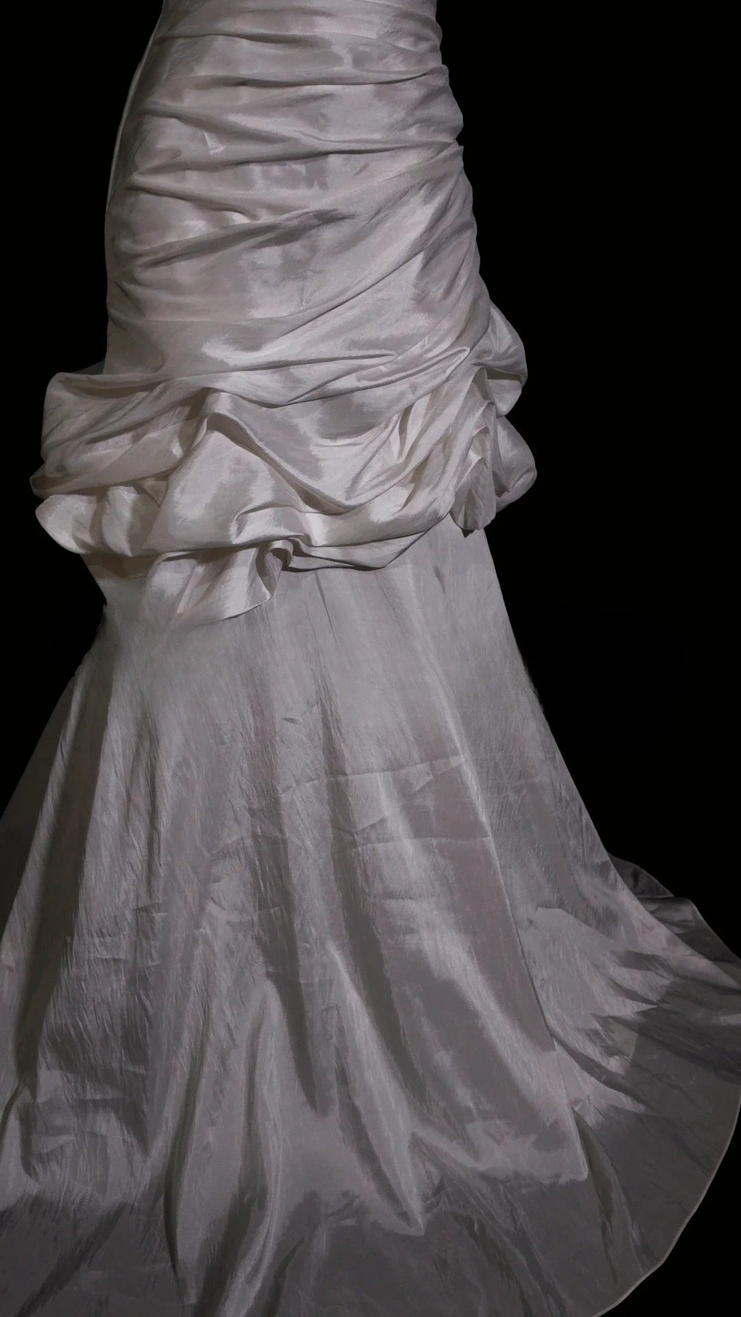 Princess Wedding Dress Mermaid One Shoulder Satin White With Ruched Bridal Gown for Big Day RB9898