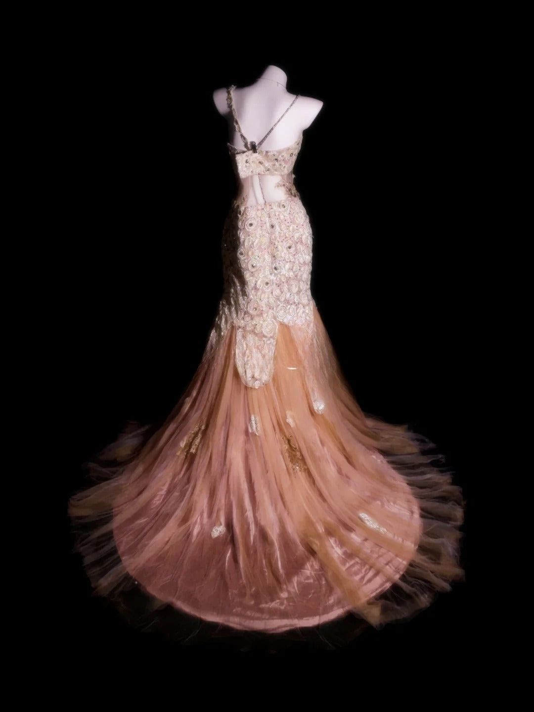 Pink Prom Dress Inspo Mermaid Spaghetti Straps Tulle With Appliques Modest Long Formal Party Gown RB9902
