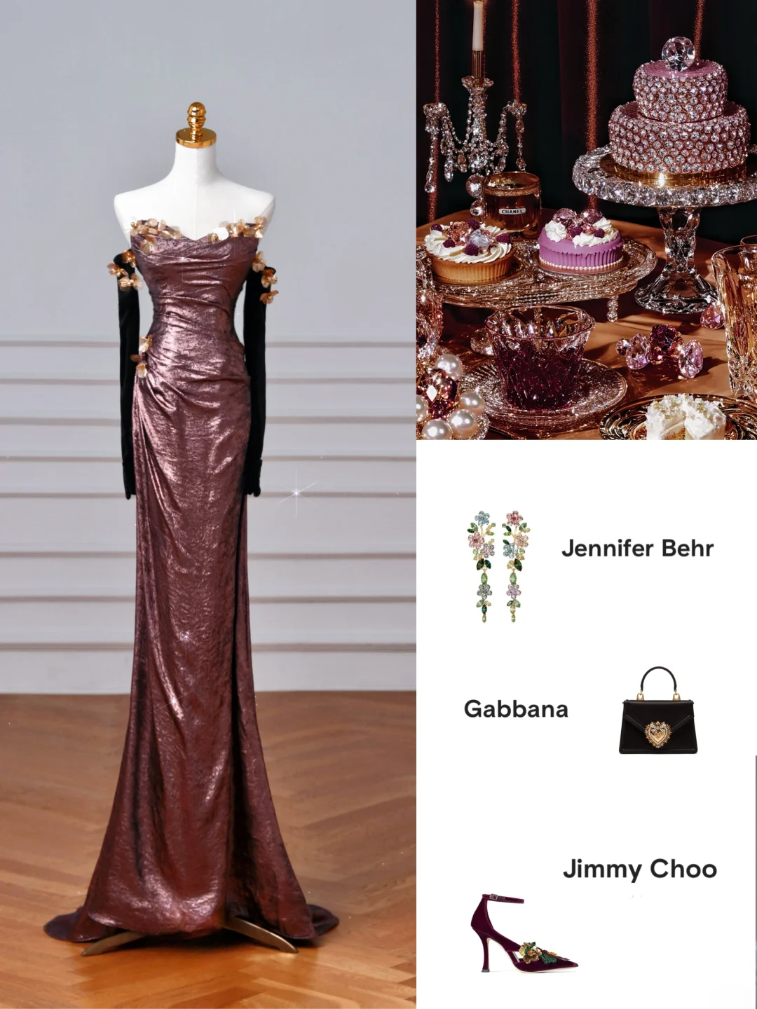 Robe de soirée sirène scintillante sans bretelles à sequins avec manches gants, longue et élégante, idéale pour un bal de promo ou un dîner. AQ107