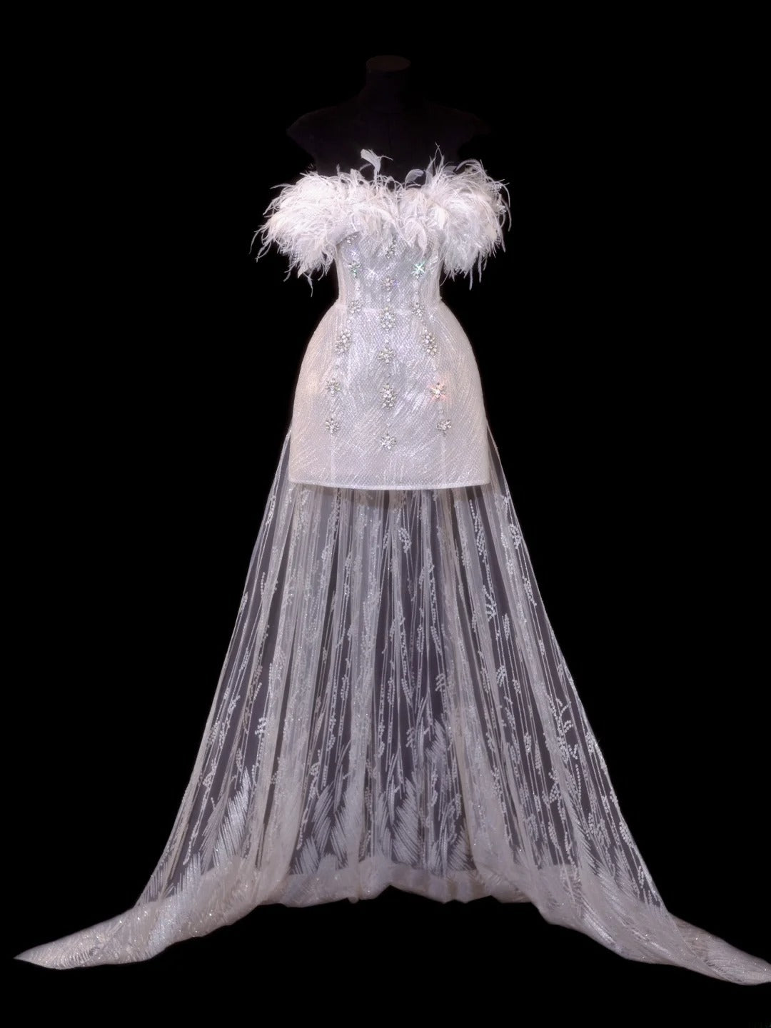 Robe de mariée élégante, coupe trapèze, bustier, sequins blancs et perles, courte, tailles petites et grandes, pour femmes SA108