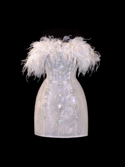 Robe de mariée élégante, coupe trapèze, bustier, sequins blancs et perles, courte, tailles petites et grandes, pour femmes SA108