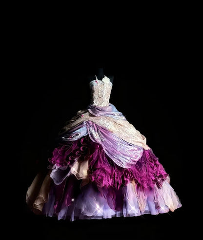 Cute Ball Gown Strapless Long Quinceañera Dress Moda 2000 15 Quinceanera Dresses Ideas Sweet 16 Outfit RB7094