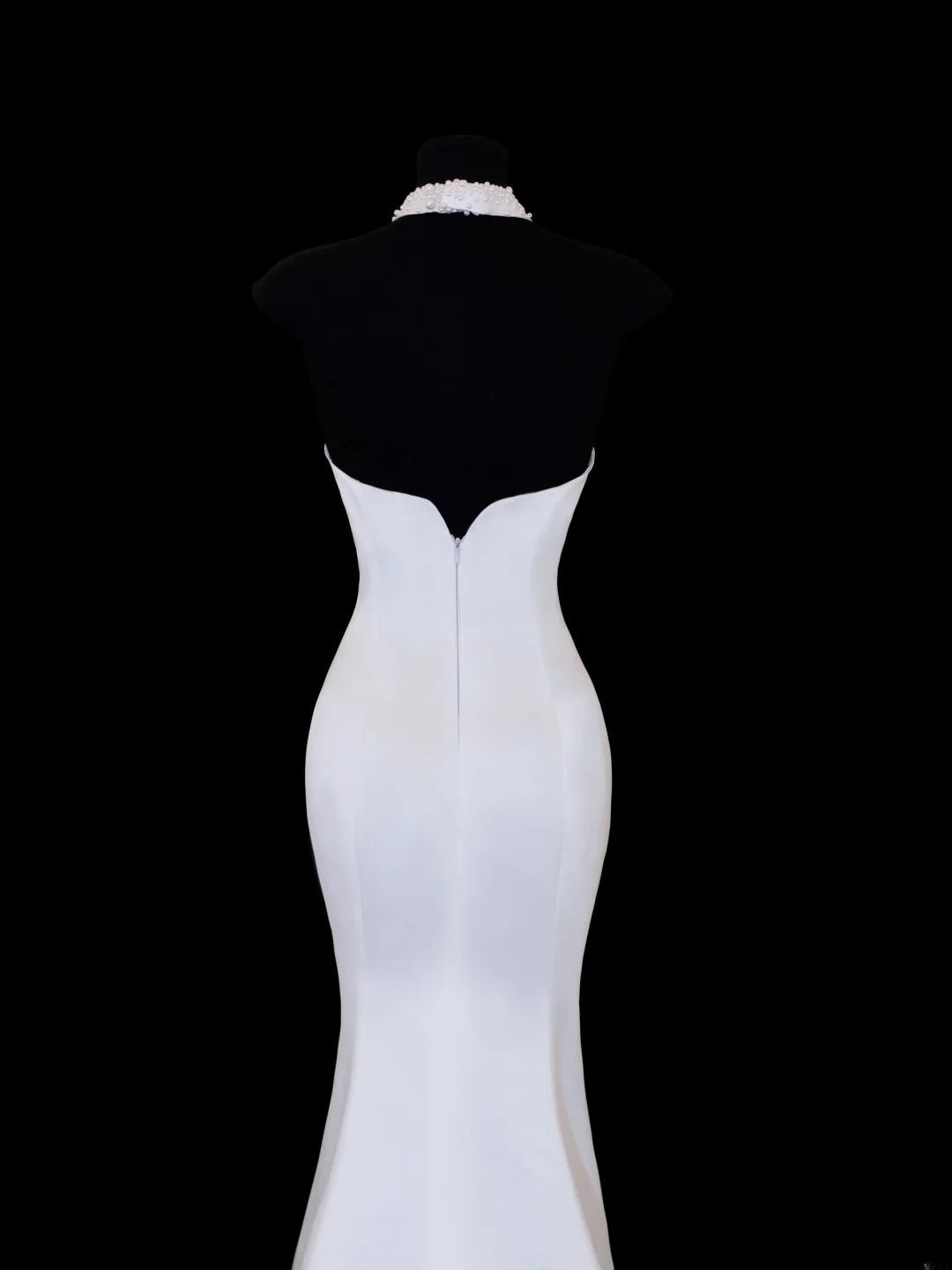 Robe de mariée intemporelle, style sirène romantique, dos nu, ornée de perles, blanche, tailles petites et grandes, SA110