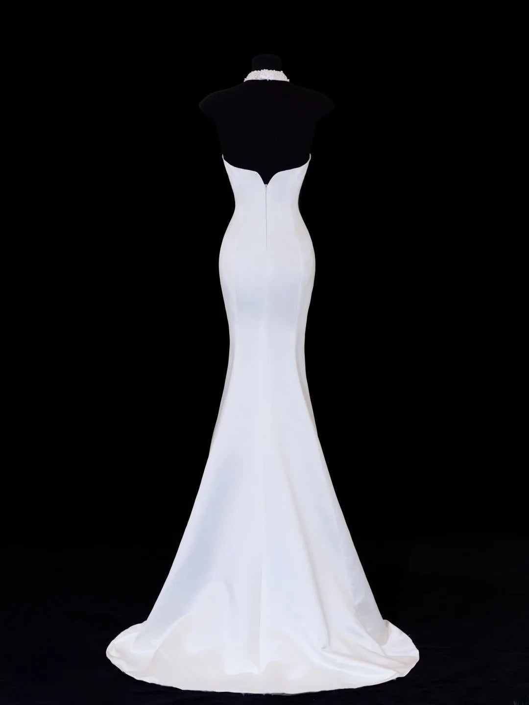 Robe de mariée intemporelle, style sirène romantique, dos nu, ornée de perles, blanche, tailles petites et grandes, SA110
