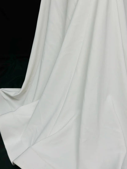 Vintage 70s Prom Dresses Mermaid Spaghetti Strap White Satin With Appliqued Beading Long Party Dress Formal Outfits RB5923