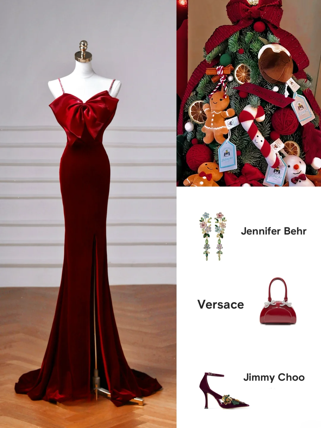Robe de bal longue élégante à fines bretelles, style sirène, en velours bordeaux, idéale pour les soirées dansantes ou les fêtes (AQ115)
