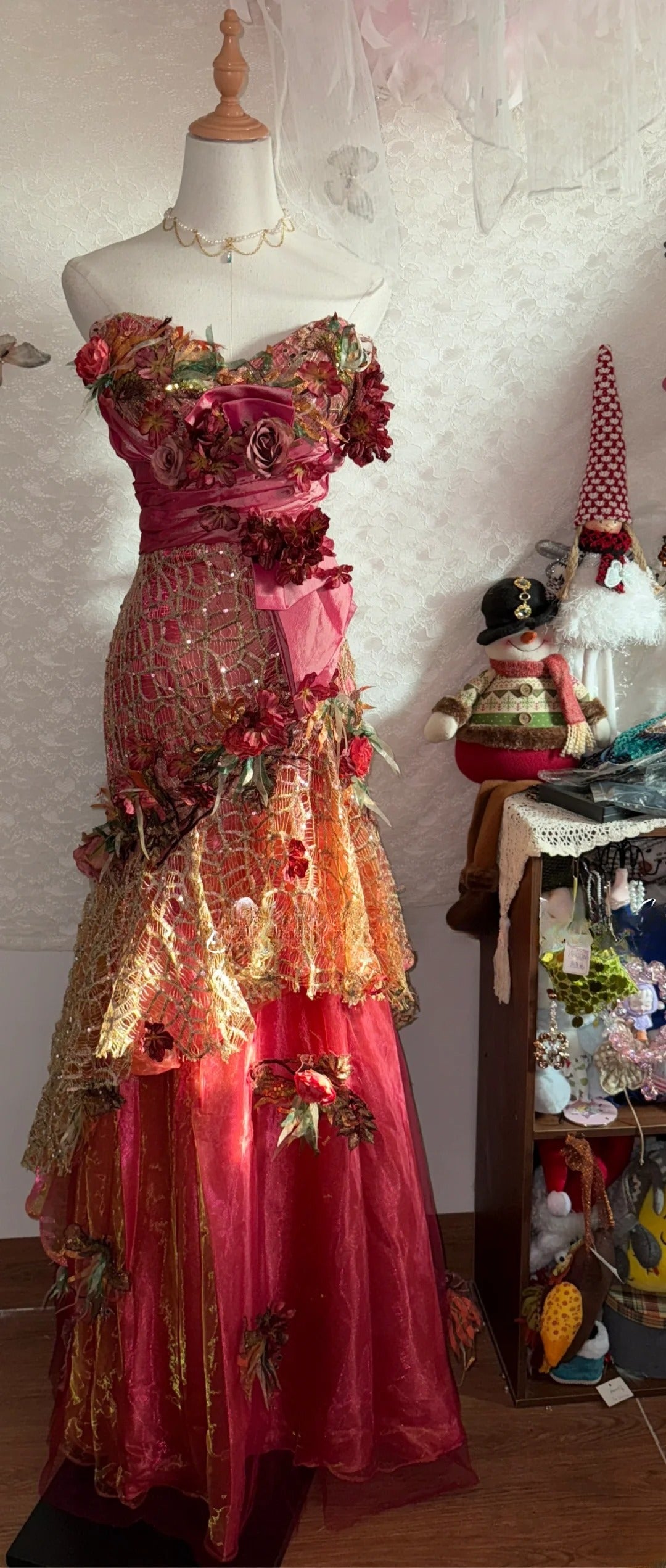 Vintage 70s Prom Dresses Mermaid Sweetheart Red Sleeveless For Women Long Evening Formal Outfits RB3574