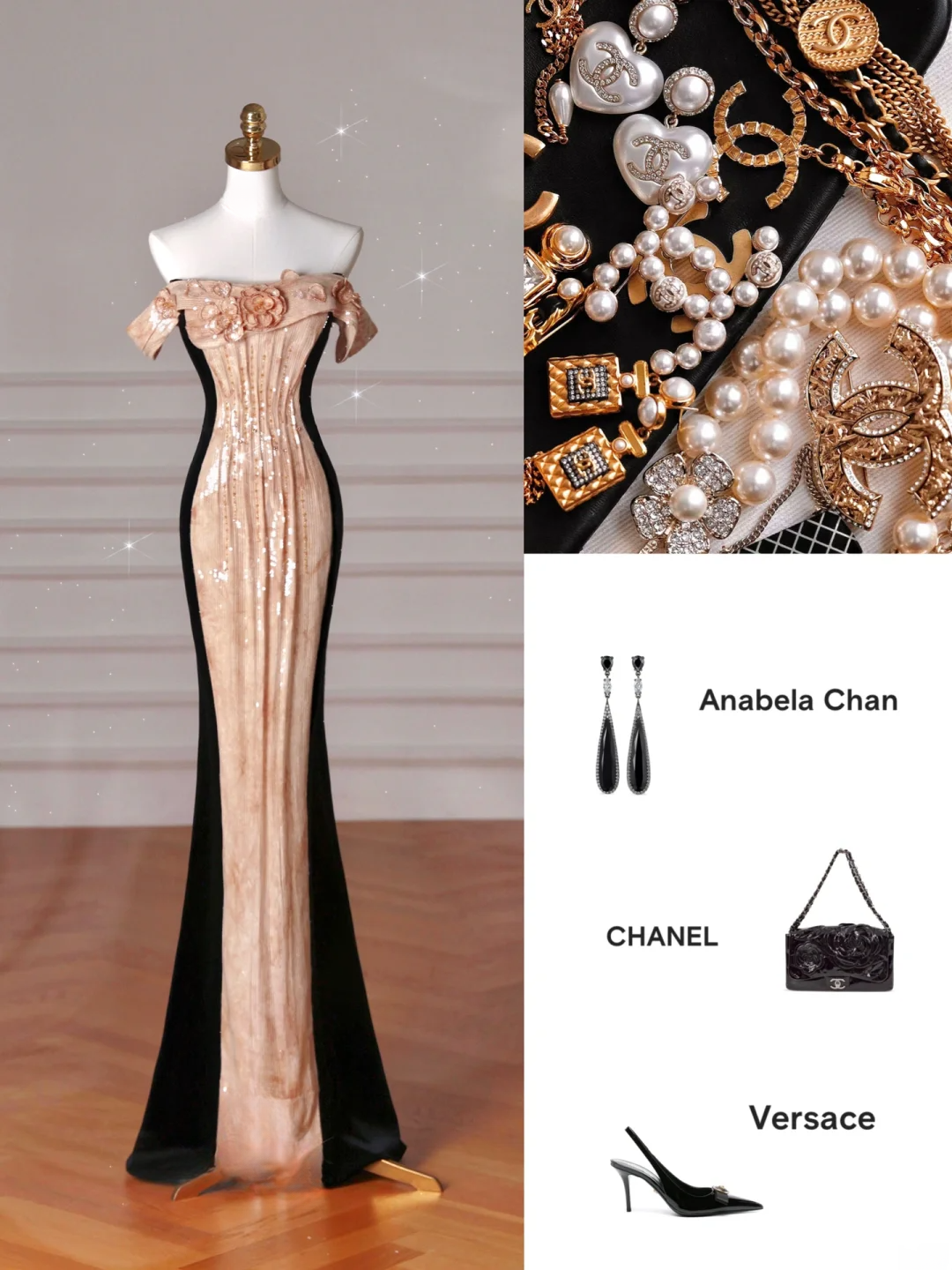 Robe de bal longue à sequins épaules dénudées « Sirène scintillante », robe de soirée, tenue pour 18 ans, robe de bal RB178