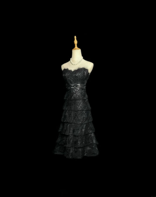 Princess A Line Sweetheart Black Lace Birthday Gown Homecoming Dresses Ideas Hoco Outfits RB5927