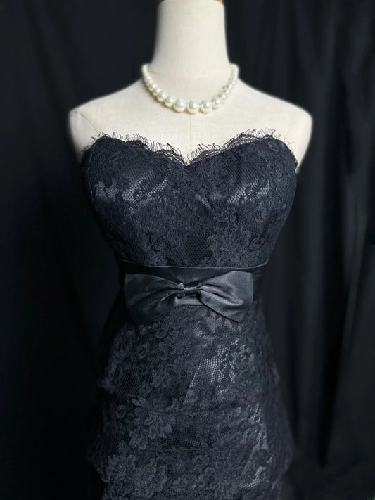 Princess A Line Sweetheart Black Lace Birthday Gown Homecoming Dresses Ideas Hoco Outfits RB5927
