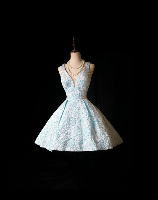 Princess Ball Gown Light Sky Blue Lace Birthday Gown Homecoming Dresses Ideas Hoco Outfits RB5929