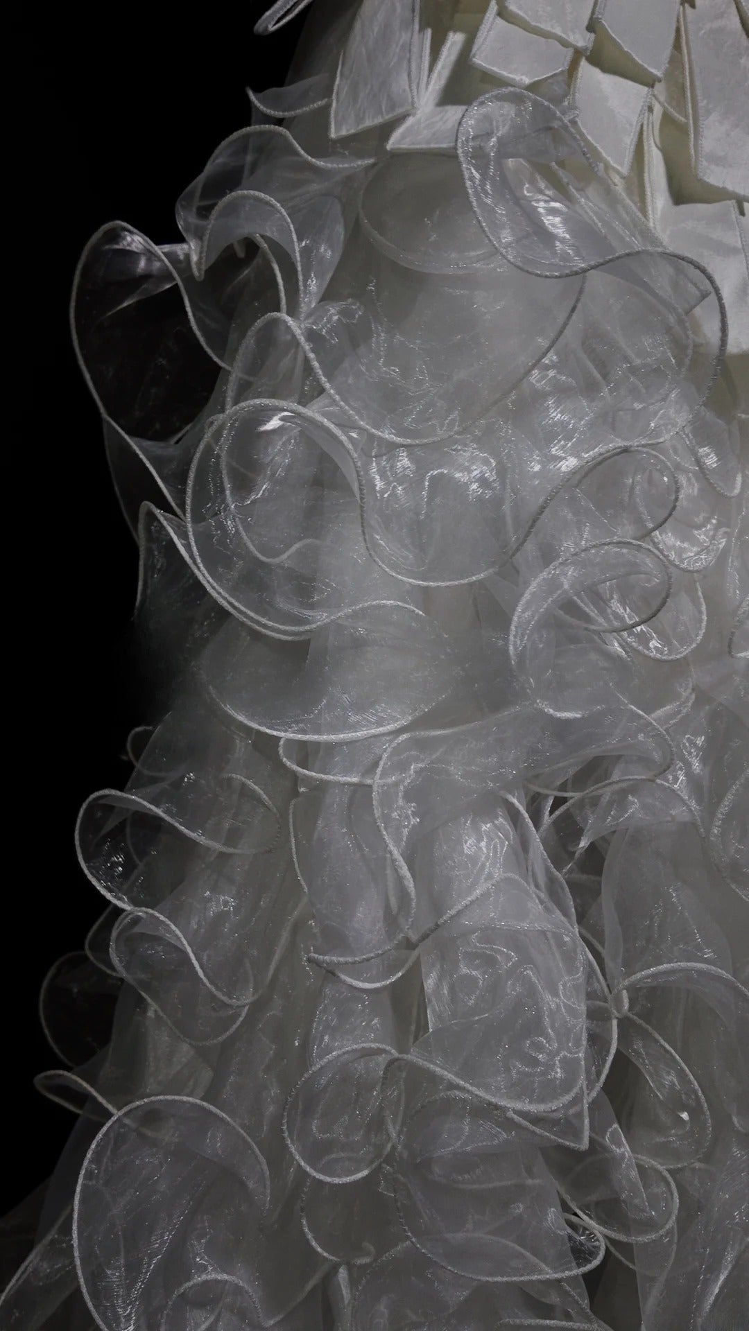 White Prom Dress Mermaid Sweetheart Tulle With Tiered Ruffled Modest Formal Party Gown RB9918