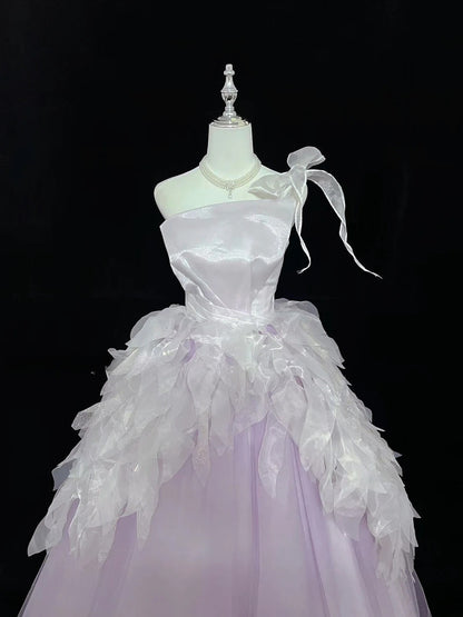 Princess Ball Gown One Shoulder Lilac With Tiered Layers Quince Dress Voluminous Sweet 16 Sweet Sixteen Outfits Vestido de 15 RB7497