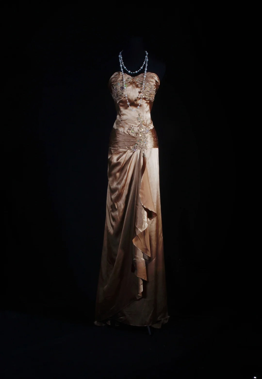 Retro Vintage 1960s Formal Sheath Sweetheart Brown Fashion With Beads Long Prom Dresses Party Formal Gowns AS128