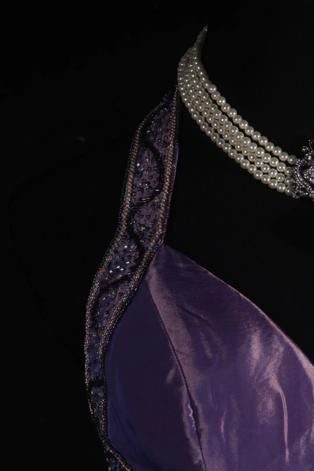 Vintage 50s 1950s Formal Mermaid Halter Purple Tiered Taffeta Pleated With Beads Sleeveless Long Prom Dresses Party Formal Gowns AS129