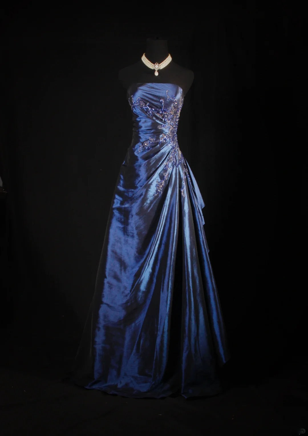 Robes de bal vintage pour femmes, robes de cocktail sans bretelles avec perles, hauts en dentelle et cape, tenues longues pour dîner de remise de diplômes, robes de bal de fin d'année AS130