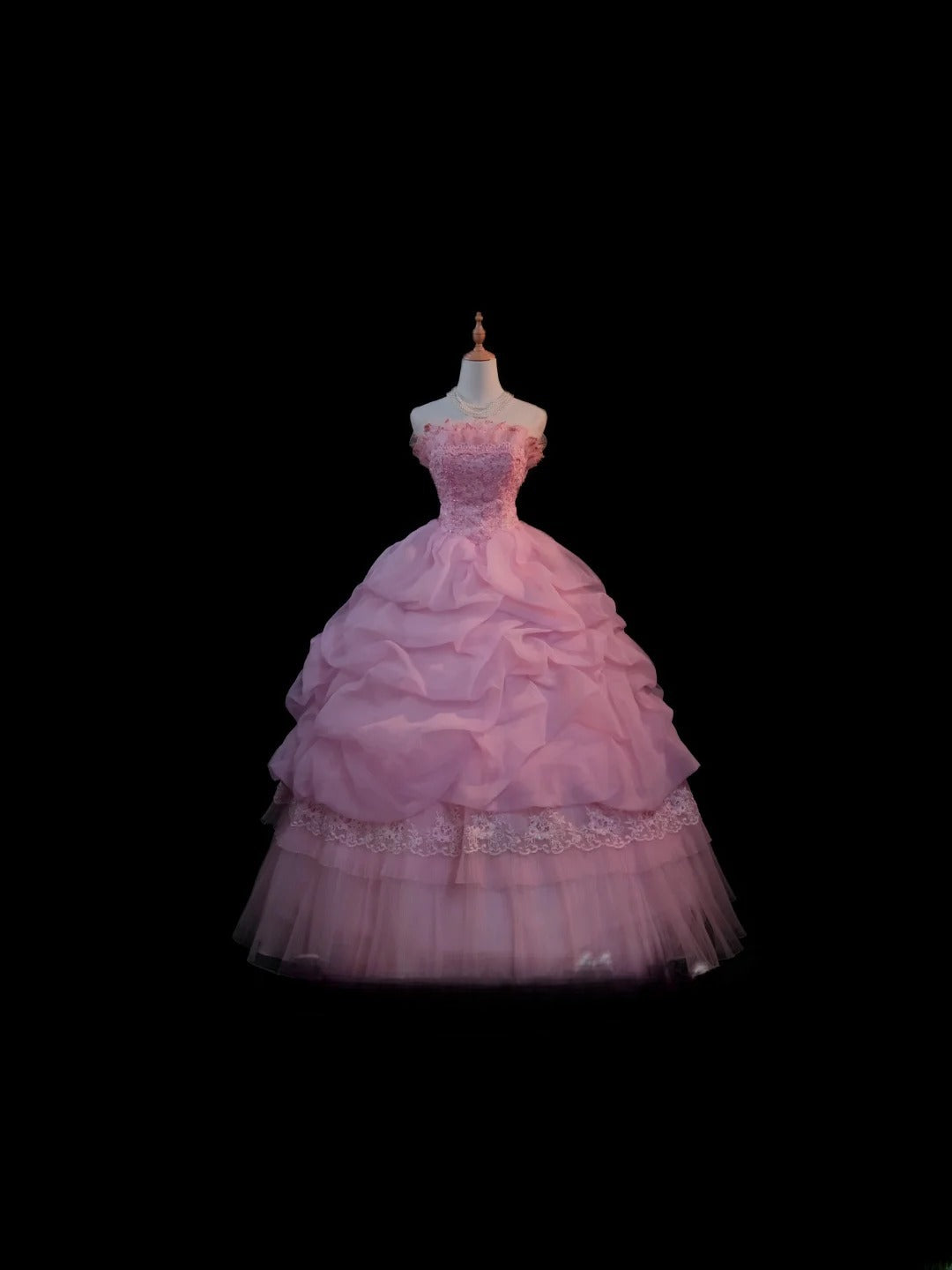 Niedliches Ballkleid, trägerlos, pink, Pailletten, Tüll, lang, ärmellos, Sweet 16 Kleider, Seventeen Quince Kleid RB3583