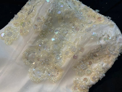 Vintage Princess Wedding Dress Mermaid Strapless White With Appliques Brides Gown Long Bridal Dress RB5797