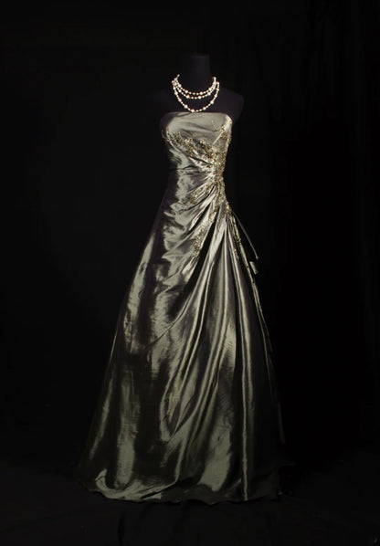 Robes de bal rétro pour femmes, robes de cocktail bustier ornées de perles et de dentelle, tenues longues années 90 pour dîner de remise de diplômes, robes de bal de fin d'année AS138