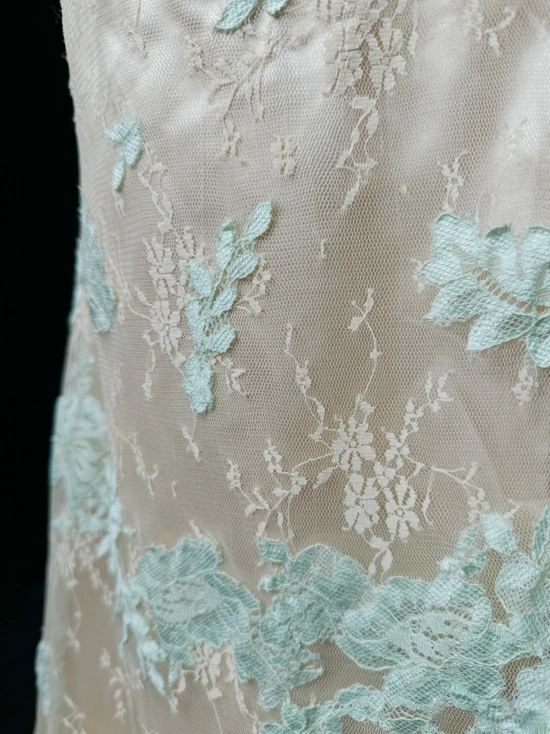 Modest Prom Dresses Mermaid Spaghetti Strap Blue Lace Champagne Tulle With Appliqued Long Party Dress Formal Outfits RB5948