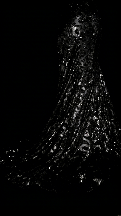 Black Prom Dress Mermaid Sweetheart Organza With Beading Floor Length Formal Party Gown RB9934