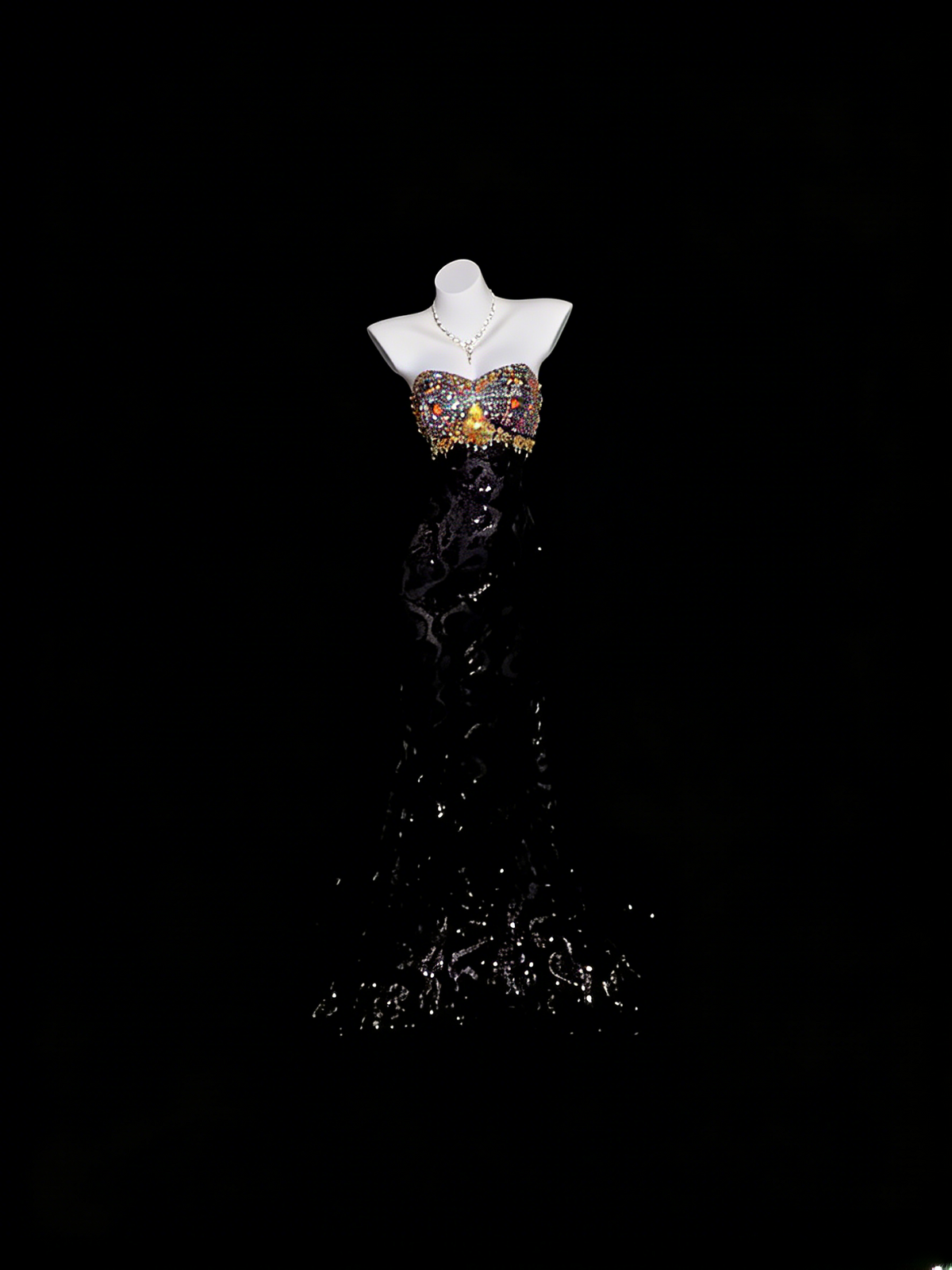 Black Prom Dress Mermaid Sweetheart Organza With Beading Floor Length Formal Party Gown RB9934