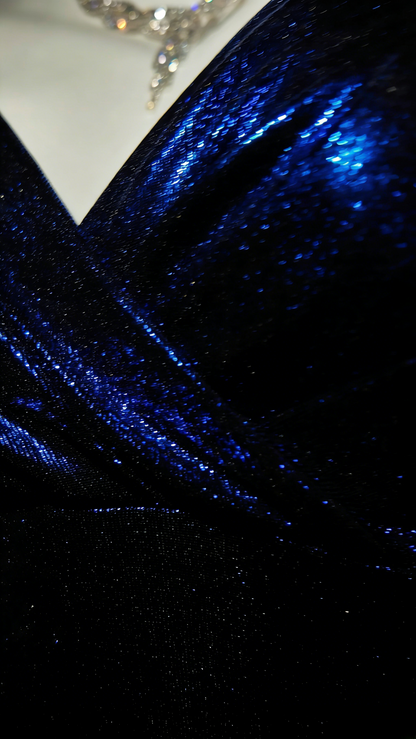 Royal Blue Prom Dress Inspo Mermaid Spaghetti Straps With Slit Satin Modest Long Formal Party Gown RB9936