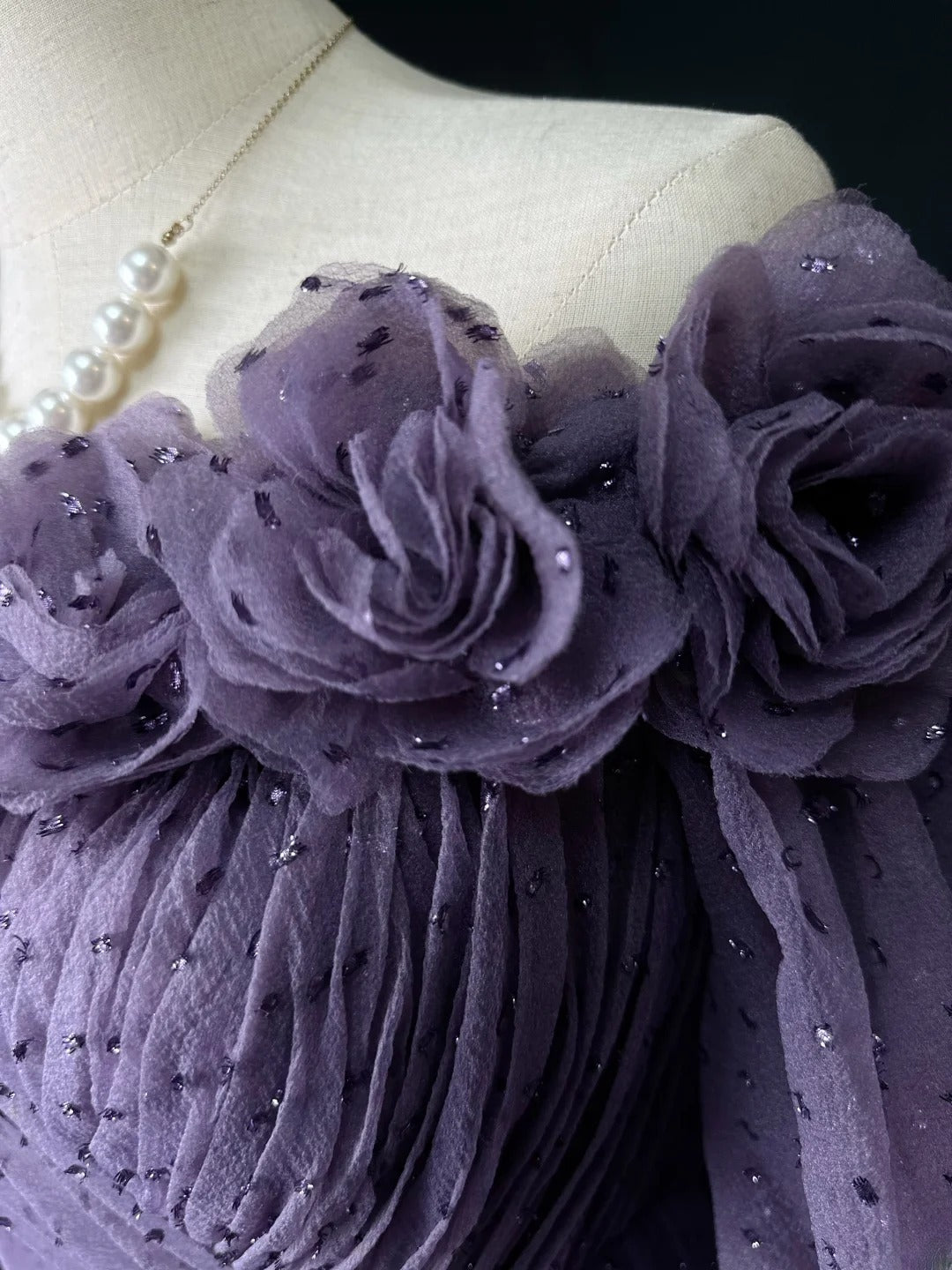 Classy Prom Dresses Ball Gown Off The Shoulder Purple With Long Sleeves Tulle Party Dress Formal Outfits RB5956