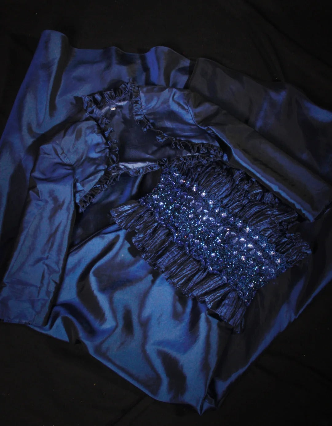 Retro-Stil der 70er und 60er Jahre: A-Linien-Kleid, trägerlos, marineblau mit Strasssteinen, ärmellos, langes Ballkleid, Abendkleid, Partykleid AS146