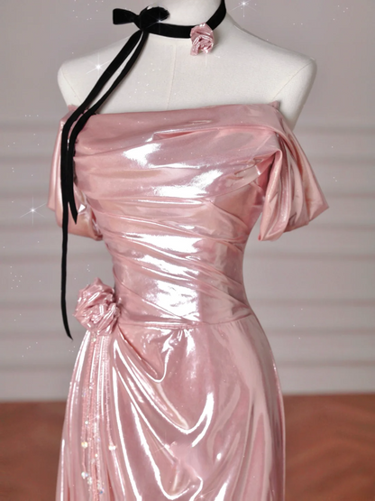 Sexy Mermaid Off The Shoulder Pink Sequin Prom Dress Inspiration Long Party Formal Prom Dresses AU193