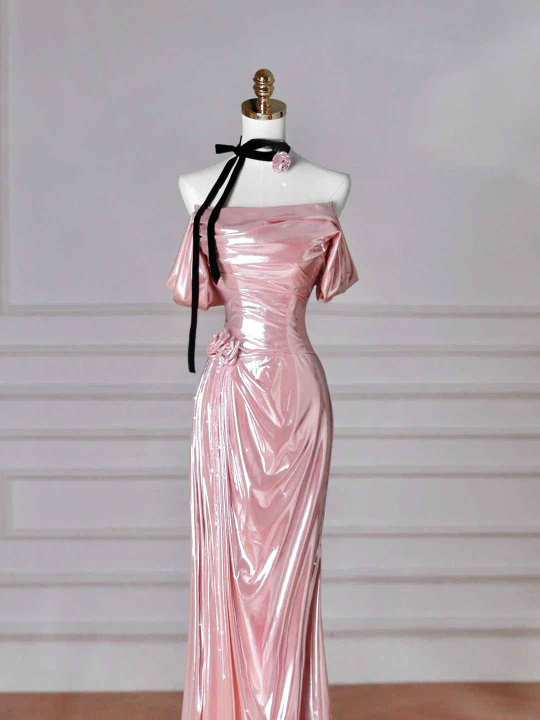 Sexy Mermaid Off The Shoulder Pink Sequin Prom Dress Inspiration Long Party Formal Prom Dresses AU193