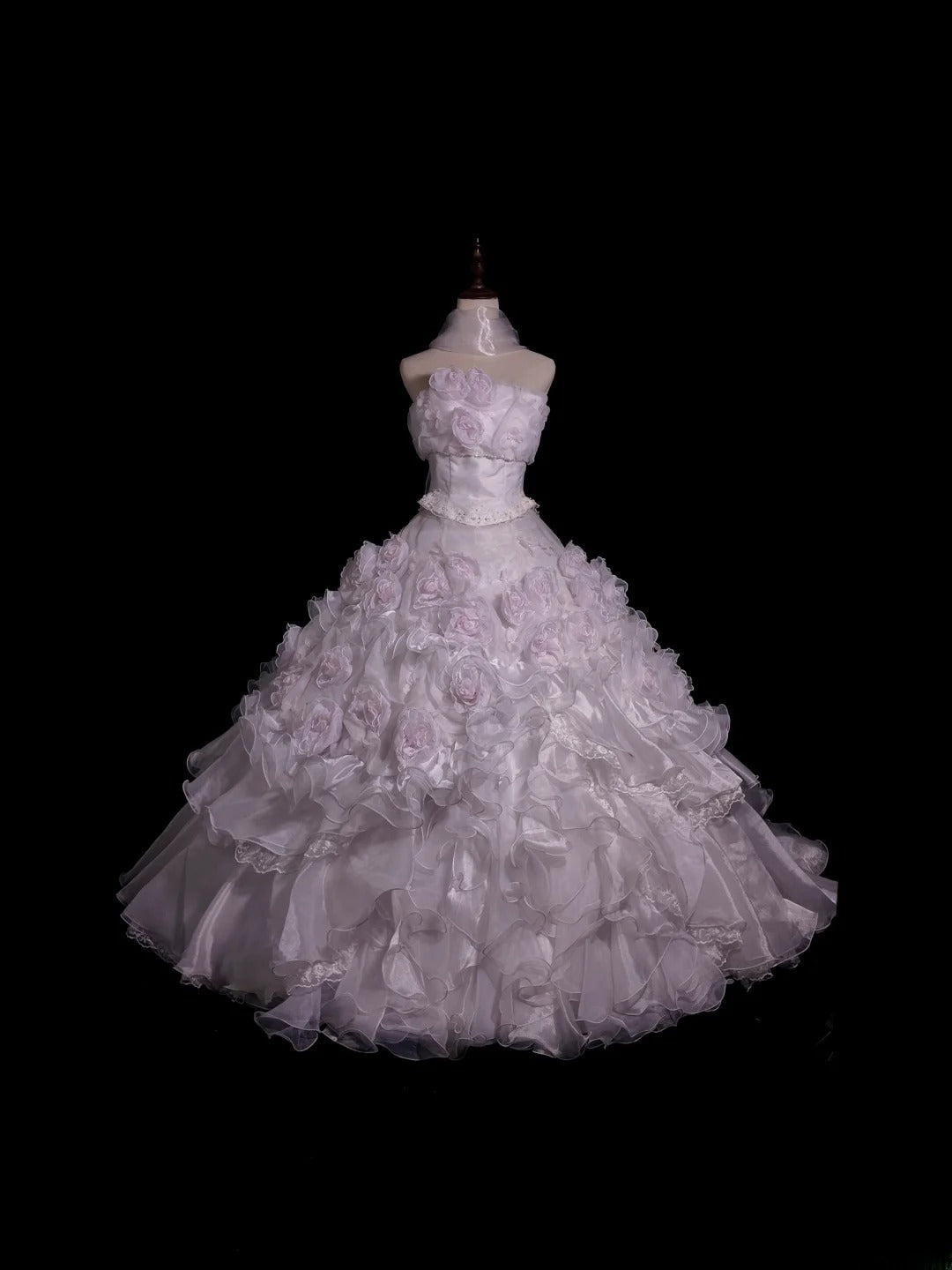 Sweet 16 Dress Pink Strapless Sleeveless Ball Gown With Flowers Sweet Sixteen Dress RB9945
