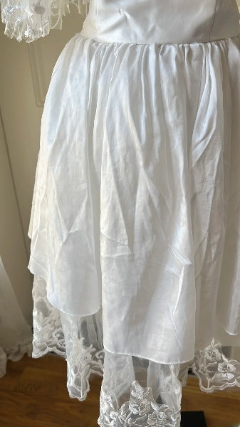 Chic Wedding Dress A line Off The Shoulder Short White Lace Summer Bridal Gown RC0515