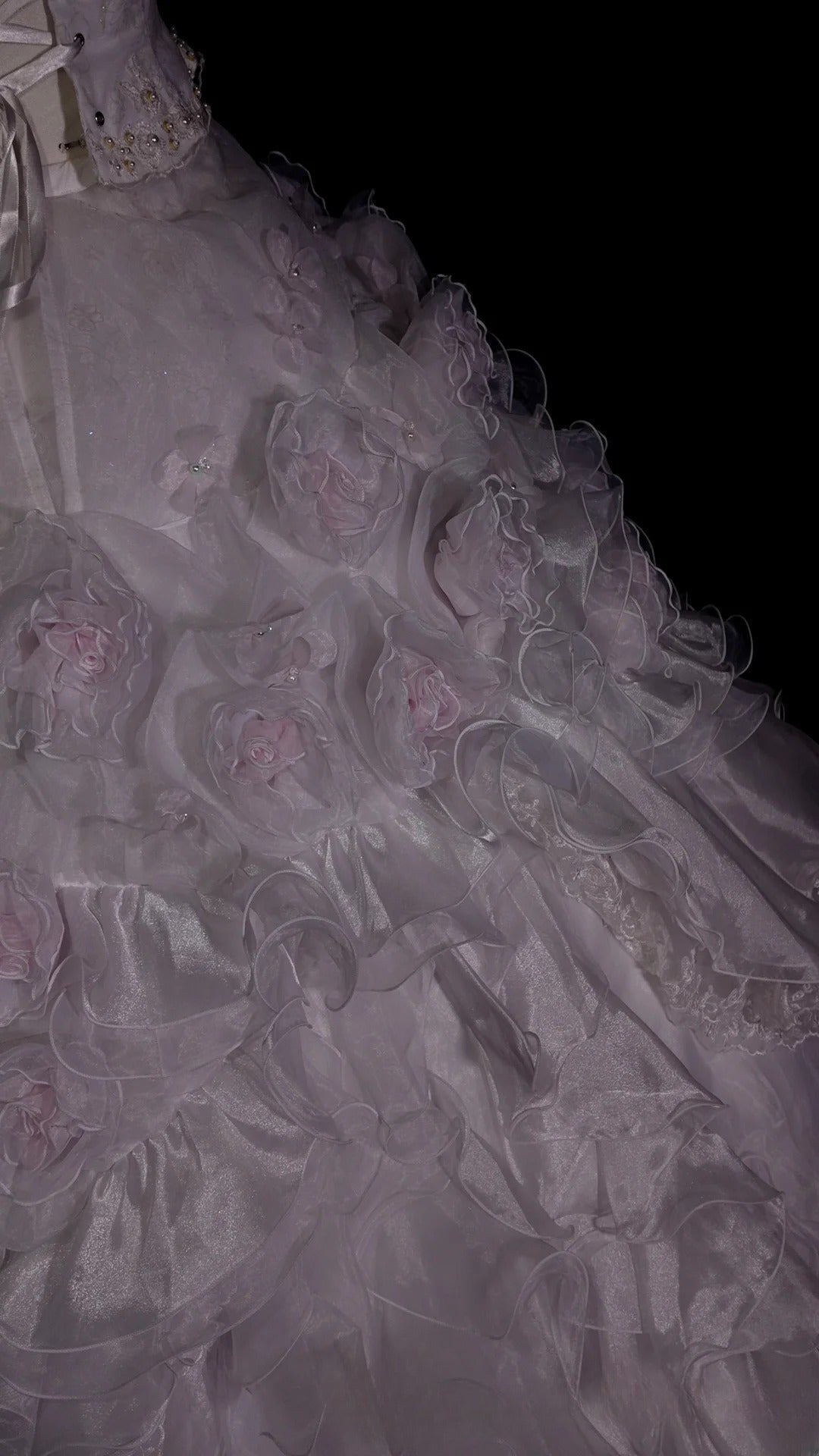 Sweet 16 Dress Pink Strapless Sleeveless Ball Gown With Flowers Sweet Sixteen Dress RB9945