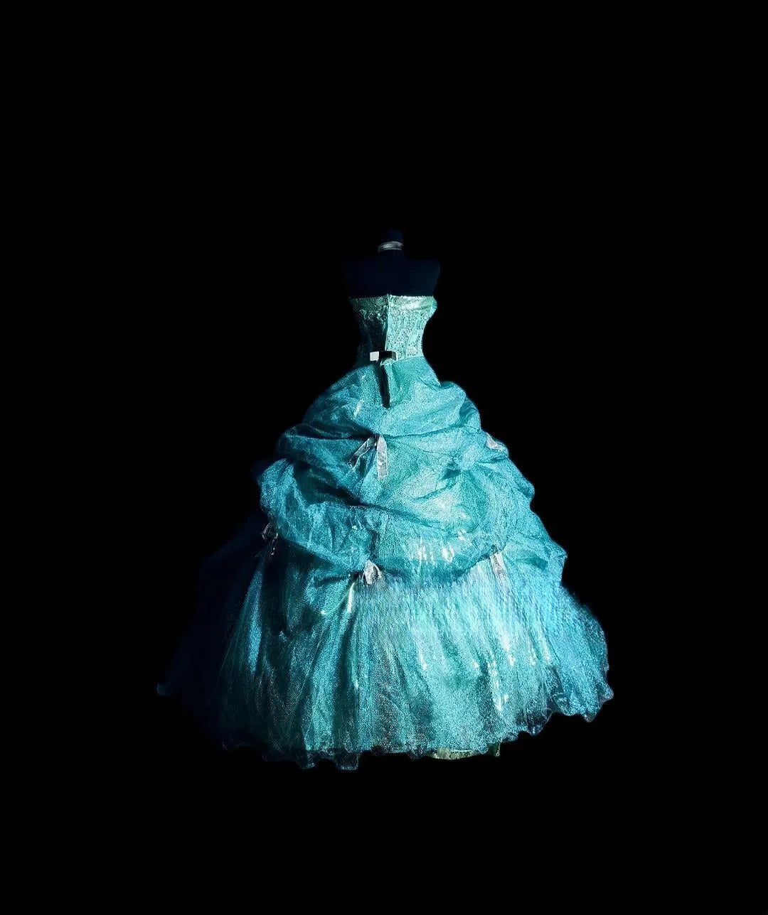 Modest Ball Gown Strapless Tulle Blue Long Quinceañera Dress Moda 2000 15 Quinceanera Dresses Ideas Sweet 16 Outfits RB7141