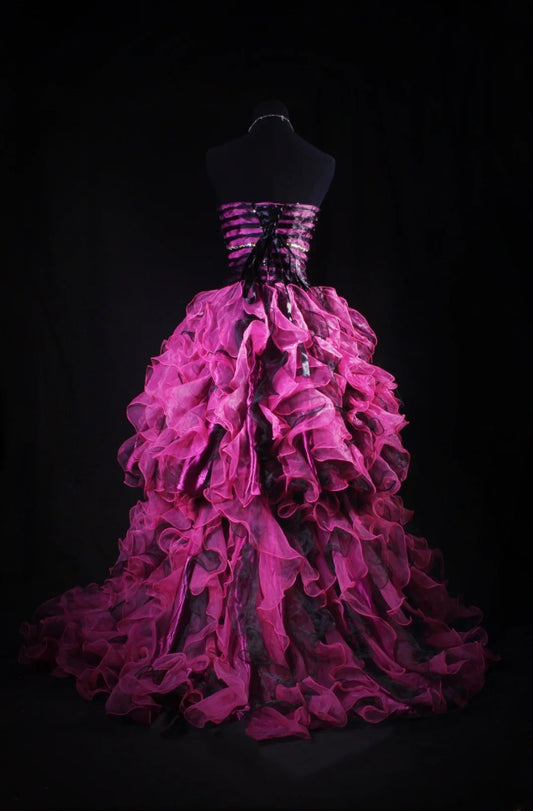 Ball Gowns Prom Dress Aesthetic Sweetheart Hot Pink 1950s Style Impress Long Prom Dresses Party Formal Gowns AS156