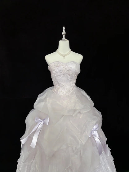 Cute Ball Gown Sweetheart Lilac With Appliqued Long Quince Dress Voluminous Sweet 16 Sweet Sixteen Outfits Vestido de 15 RB7542