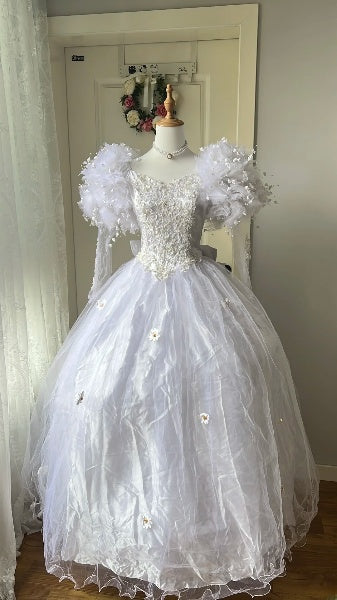 Quinceanera-Kleid für den 15. Geburtstag, Ballkleid, fliederfarben, mit Ärmeln, Tüll, langes Kleid zum 15. Geburtstag, RC0529