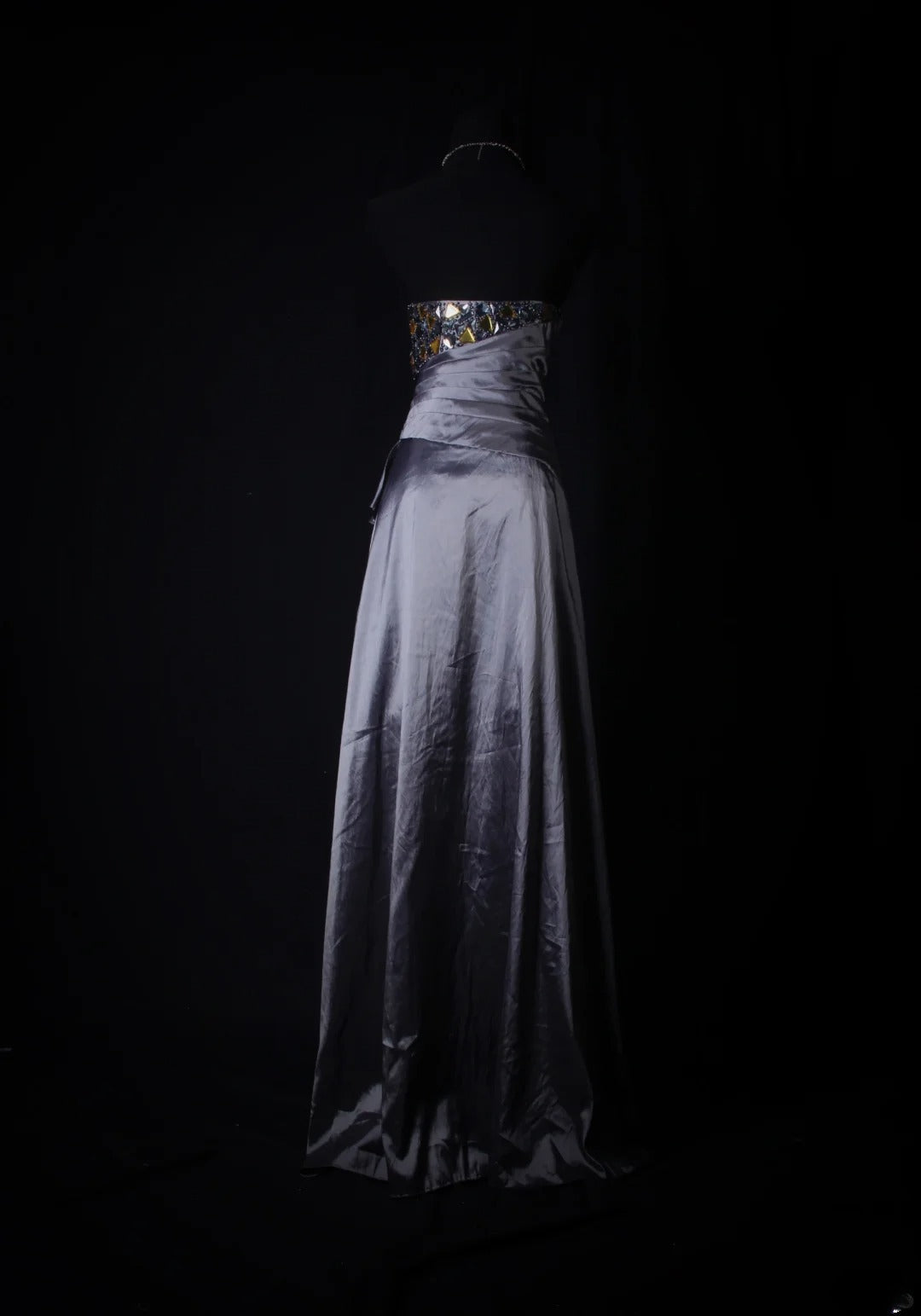 Funkelnde Ballkleider, ästhetisches, trägerloses Etuikleid in Grau mit Perlen, inspirierendes, halbformelles Partykleid für Teenager und Gymnasiasten AS168