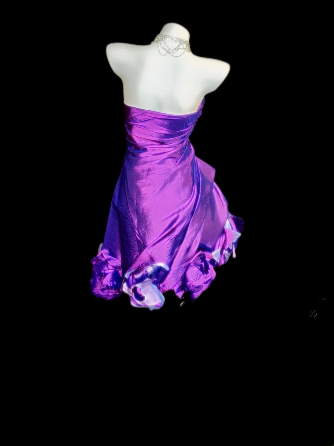 Vintage Sheath Strapless Purple Taffeta Dress 80s Matric Mini Graduation Hoco Dresses Short Senior Birthday Homecoming Outfits RB3605